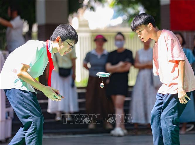 Không chỉ được thỏa sức sáng tạo, học sinh còn được rèn tư duy công nghệ, kỹ năng xử lý tình huống. Ảnh: Thanh Tùng -  TTXVN
