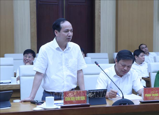 Giám đốc Sở Nông nghiệp và Môi trường tỉnh Phú Thọ Nguyễn Huy Nhuận phát biểu. Ảnh: Thu Hương - TTXVN