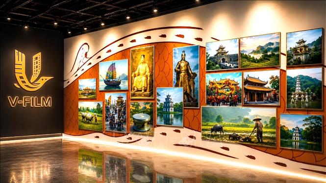Công ty CP phát triển điện ảnh V-Film, với định hướng đầu tư dài hạn vào dòng phim tôn vinh lịch sử - văn hóa và tinh thần dân tộc một cách sống động, hấp dẫn và có sức lan tỏa toàn cầu. Ảnh: TTXVN 