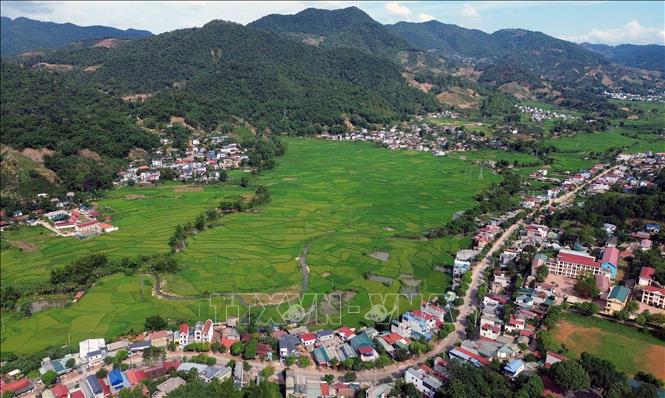 Ruộng bậc thang tại xã Thuận Châu, tỉnh Sơn La. Ảnh: Quang Quyết - TTXVN