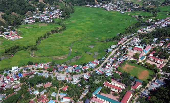 Ruộng bậc thang tại xã Thuận Châu, tỉnh Sơn La. Ảnh: Quang Quyết - TTXVN