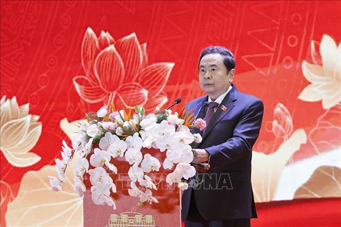 Chủ tịch Quốc hội Trần Thanh Mẫn phát biểu khai mạc hội nghị. Ảnh: Doãn Tấn - TTXVN