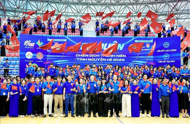 Phát động Chiến dịch Thanh niên tình nguyện Hè 2026. Ảnh: Minh Đức- TTXVN