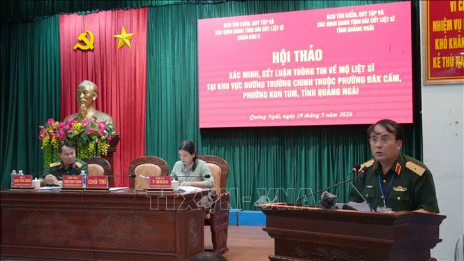 Thiếu tướng Trần Minh Trọng kết luận tại Hội thảo. Ảnh: Dư Toán - TTXVN