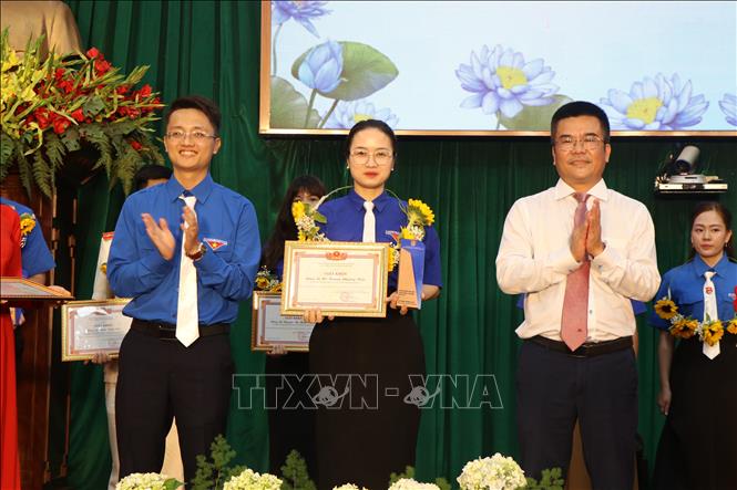 Tuyên dương điển hình thanh niên tiên tiến làm theo lời Bác năm 2026. Ảnh: Mai Trang - TTXVN 