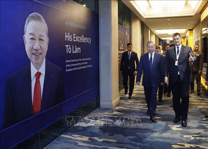 Tổng Bí thư, Chủ tịch nước Tô Lâm đến dự Đối thoại Shangri-La lần thứ 23. Ảnh: Thống Nhất – TTXVN