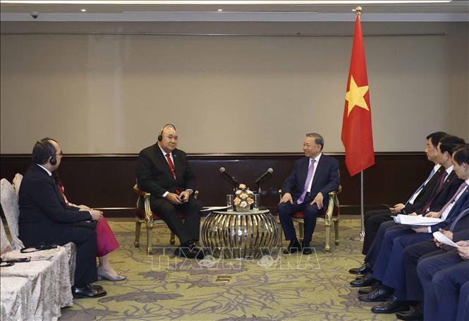 Tổng Bí thư, Chủ tịch nước Tô Lâm tiếp Tiến sĩ Saia Ma’u Piukala, Giám đốc khu vực Tây Thái Bình Dương của Tổ chức Y tế Thế giới (WHO). Ảnh: Thống Nhất – TTXVN