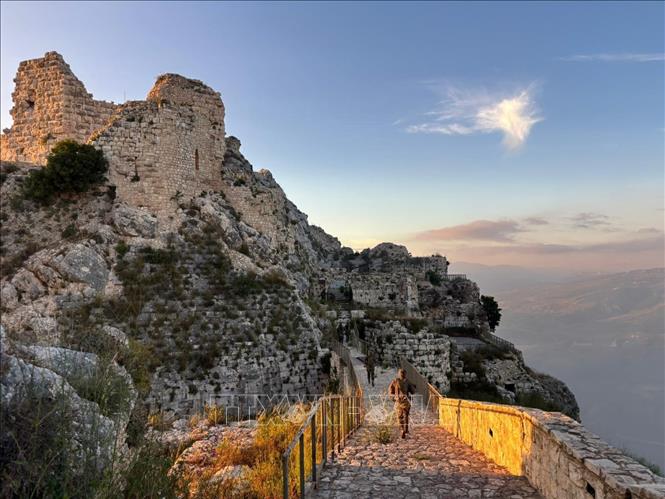 Binh sĩ Israel được triển khai tại pháo đài Beaufort, miền Nam Liban, ngày 31/5/2026. Ảnh: THX/TTXVN