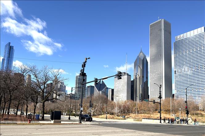 Chicago sở hữu một trung tâm đô thị hiện đại với nhiều tòa nhà chọc trời. Ảnh: Ngọc Quang – PV TTXVN tại Mỹ