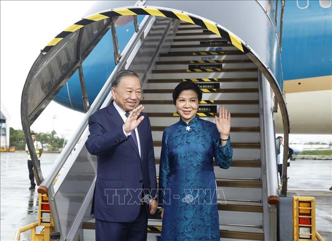 Tổng Bí thư, Chủ tịch nước Tô Lâm và Phu nhân rời thủ đô Manila, kết thúc tốt đẹp chuyến thăm cấp Nhà nước tới Philippines. Ảnh: Thống Nhất – TTXVN
