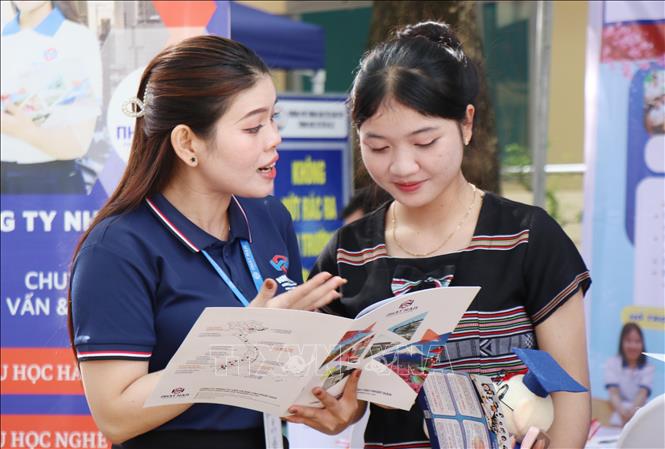 Tư vấn học nghề, nâng cao kỹ năng cho thanh niên miền núi Quảng Ngãi. Ảnh: Phạm Cường-TTXVN