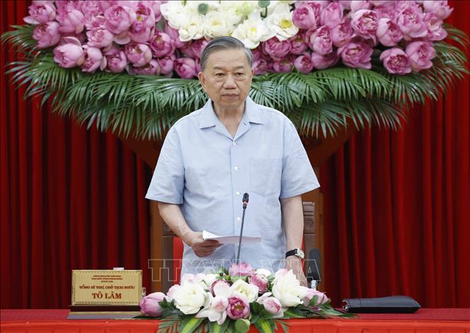 Tổng Bí thư, Chủ tịch nước Tô Lâm phát biểu. Ảnh: Thống Nhất – TTXVN