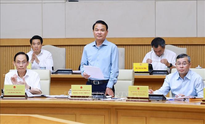 Bộ trưởng, Chủ nhiệm Văn phòng Chính phủ Đặng Xuân Phong phát biểu. Ảnh: Dương Giang – TTXVN 
