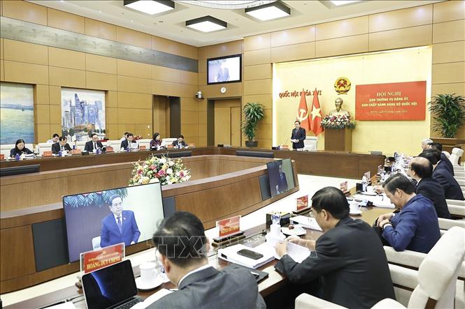 Chủ tịch Quốc hội Trần Thanh Mẫn phát biểu. Ảnh: Doãn Tấn - TTXVN