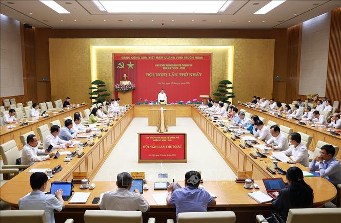 Hội nghị lần thứ nhất BCH Đảng bộ Chính phủ. Ảnh: Dương Giang – TTXVN
