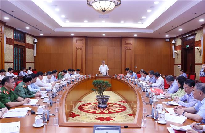 A view of the working session. VNA Photo: Văn Điệp