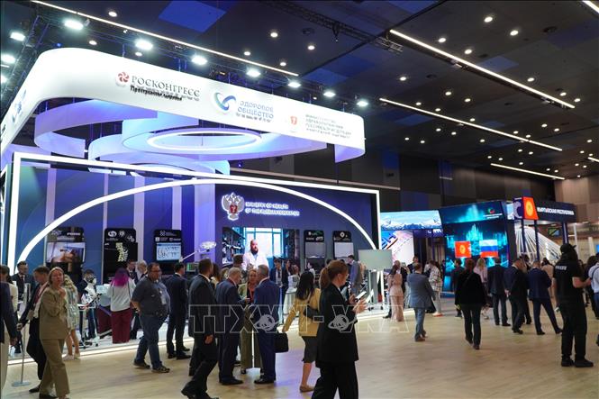 Gian của Roscongress, một trong các nhà tổ chức Diễn đàn. Ảnh: Tâm Hằng-Phóng viên TTXVN tại LB Nga
