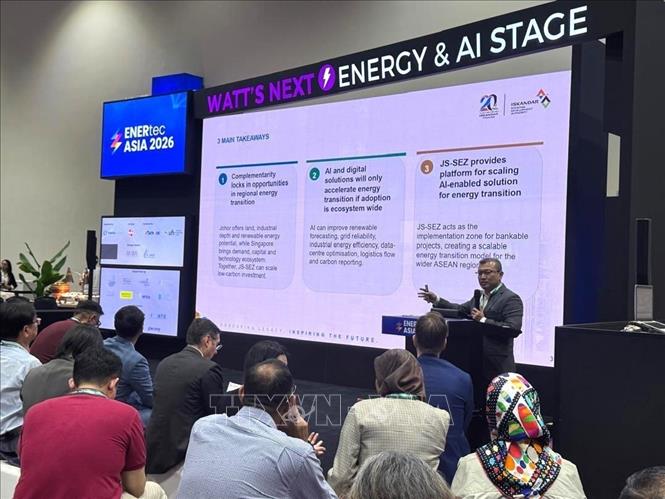 Một phiên trao đổi của chuyên gia tại ENERtech Asia 2026. Ảnh: Viên Luyến – PV TTXVN tại Malaysia
