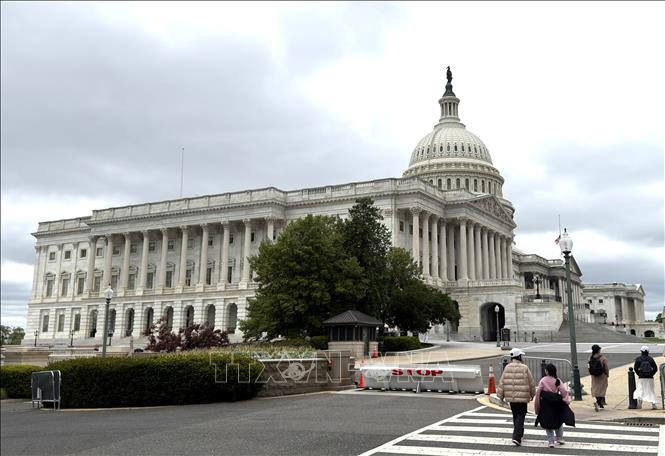 Trụ sở Quốc hội Mỹ tại thủ đô Washington D.C. Ảnh: Ngọc Quang - PV TTXVN tại Mỹ