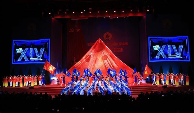 Chương trình văn nghệ chào mừng Đại hội. Ảnh: Tuấn Anh - TTXVN