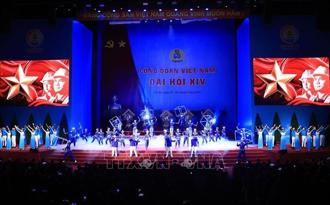 Chương trình văn nghệ chào mừng Đại hội. Ảnh: Tuấn Anh - TTXVN