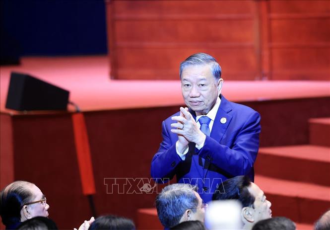 Tổng Bí thư, Chủ tịch nước Tô Lâm dự Đại hội. Ảnh: Tuấn Anh - TTXVN