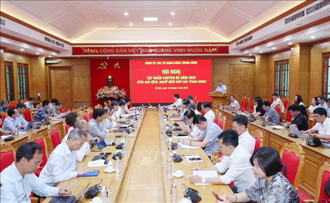 Hội nghị học tập Chuyên đề năm 2026 Đảng uỷ các cơ quan Đảng Trung ương. Ảnh: Phương Hoa - TTXVN