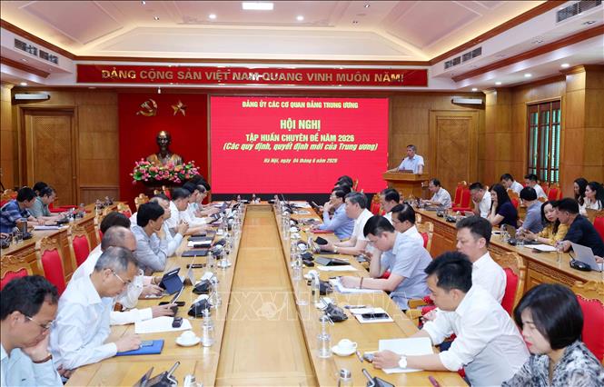 Hội nghị học tập Chuyên đề năm 2026 Đảng uỷ các cơ quan Đảng Trung ương. Ảnh: Phương Hoa - TTXVN