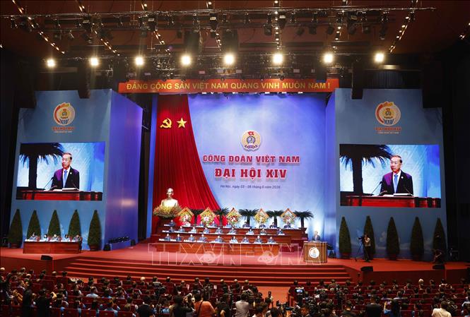 Tổng Bí thư, Chủ tịch nước Tô Lâm phát biểu chỉ đạo Đại hội XIV Công đoàn Việt Nam. Ảnh: Thống Nhất – TTXVN