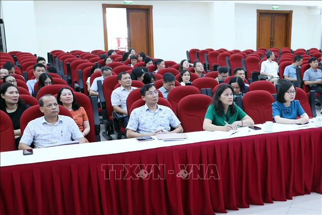 Đại biểu dự hội nghị học tập Chuyên đề năm 2026 Đảng uỷ các cơ quan Đảng Trung ương tại trụ sở Thông tấn xã Việt Nam. Ảnh: An Đăng - TTXVN