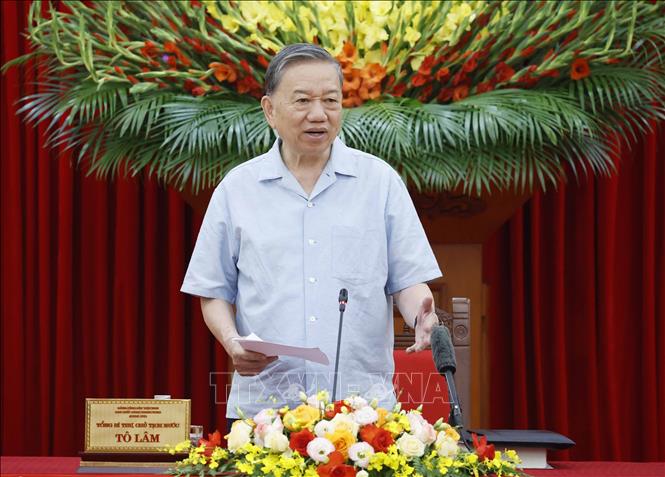 Tổng Bí thư, Chủ tịch nước Tô Lâm phát biểu chỉ đạo. Ảnh: Thống Nhất – TTXVN