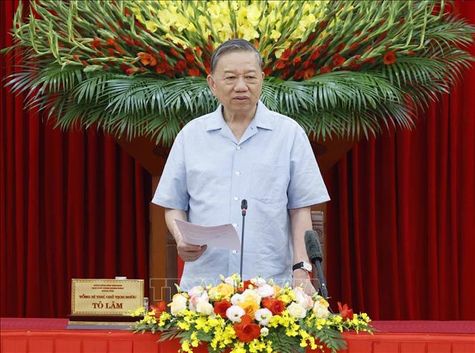 Tổng Bí thư, Chủ tịch nước Tô Lâm phát biểu chỉ đạo. Ảnh: Thống Nhất – TTXVN