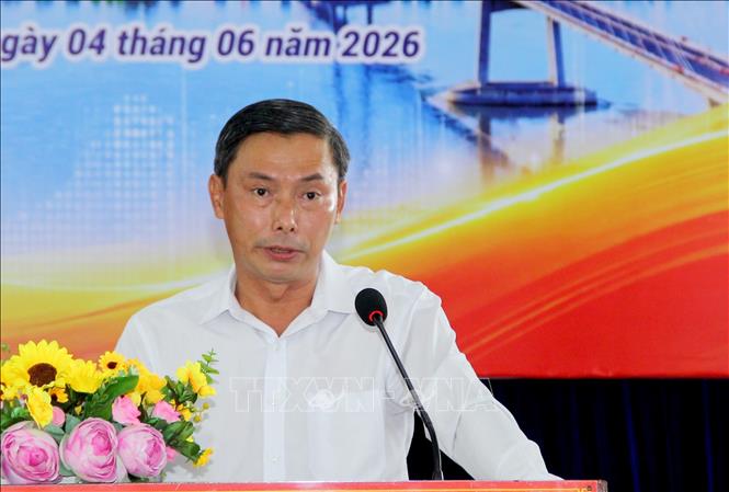 Ông Nguyễn Văn Giới - Phó Giám đốc Sở Khoa học và Công nghệ tỉnh Vĩnh Long phát biểu phát động phong trào. Ảnh: Lê Thúy Hằng – TTXVN