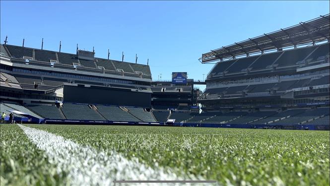 Mặt sân vận động Lincoln Financial Field (Mỹ). Ảnh: Quang Thịnh - PV TTXVN tại Mỹ