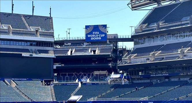 Bên trong sân vận động Lincoln Financial Field (Mỹ). Ảnh: Quang Thịnh - PV TTXVN tại Mỹ