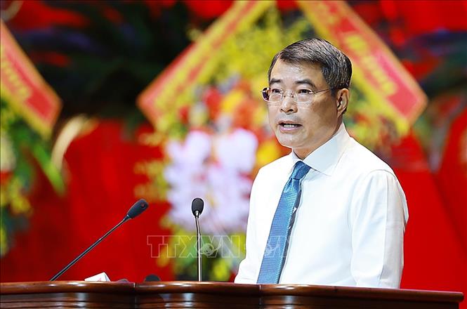 Thủ tướng Lê Minh Hưng phát biểu trao đổi, thảo luận với đại biểu dự Đại hội XIV Công đoàn Việt Nam. Ảnh: Dương Giang – TTXVN
