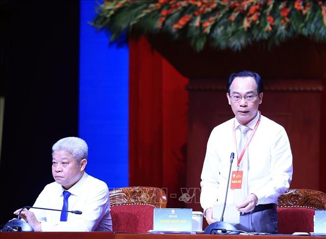 Bộ trưởng Bộ Giáo dục và Đào tạo Việt Nam Hoàng Minh Sơn phát biểu. Ảnh: Tuấn Anh - TTXVN
