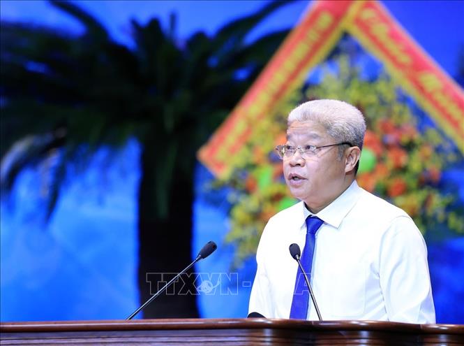 Thứ trưởng Bộ Nội vụ Nguyễn Mạnh Khương phát biểu. Ảnh: Tuấn Anh - TTXVN