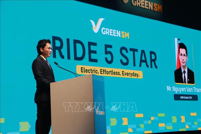 Ông Nguyễn Văn Thanh, Tổng Giám đốc Toàn cầu Green SM phát biểu tại lễ khai mạc. Ảnh: Quang Trung - PV TTXVN tại Ấn Độ