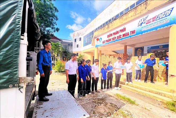 Đoàn viên, thanh niên thành phố Cần Thơ nhiệt tình tham gia chương trình. Ảnh: Ánh Tuyết - TTXVN