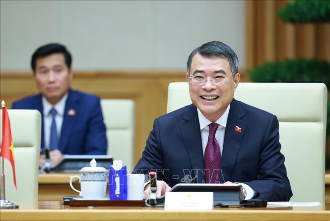 Thủ tướng Lê Minh Hưng phát biểu tại cuộc hội đàm với Thủ tướng Lào Sonexay Siphandone. Ảnh: Dương Giang – TTXVN
