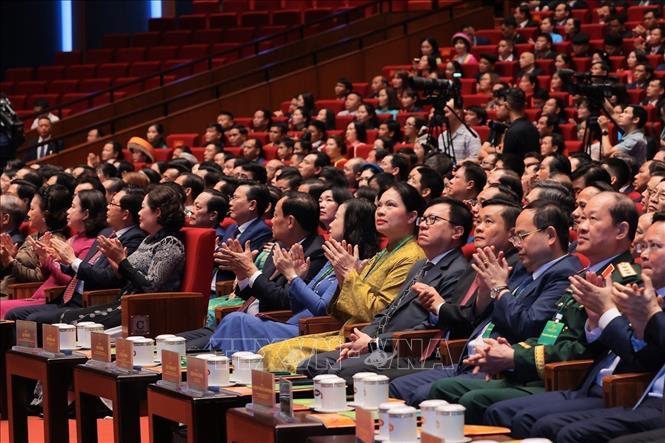 Các đại biểu tham dự khai mạc Đại hội. Ảnh: Hoàng Hiếu - TTXVN