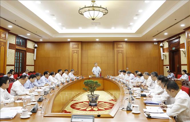Tổng Bí thư, Chủ tịch nước Tô Lâm chủ trì làm việc về Đề án tổng kết Nghị quyết 36 – NQ/TW. Ảnh: Thống Nhất – TTXVN