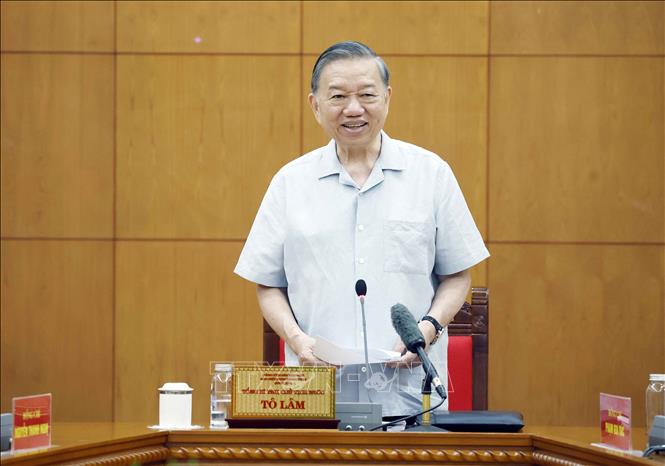 Tổng Bí thư, Chủ tịch nước Tô Lâm phát biểu chỉ đạo. Ảnh: Thống Nhất – TTXVN