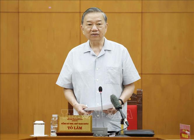 Tổng Bí thư, Chủ tịch nước Tô Lâm phát biểu chỉ đạo. Ảnh: Thống Nhất – TTXVN