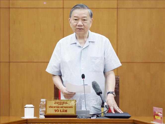 Tổng Bí thư, Chủ tịch nước Tô Lâm phát biểu chỉ đạo. Ảnh: Thống Nhất – TTXVN