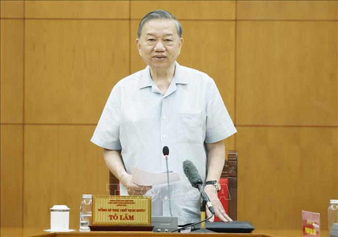 Tổng Bí thư, Chủ tịch nước Tô Lâm phát biểu chỉ đạo. Ảnh: Thống Nhất – TTXVN