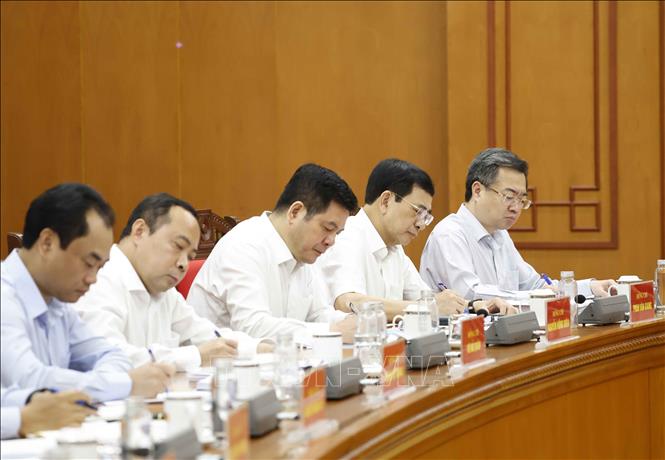 Các đại biểu tham dự cuộc làm việc. Ảnh: Thống Nhất – TTXVN