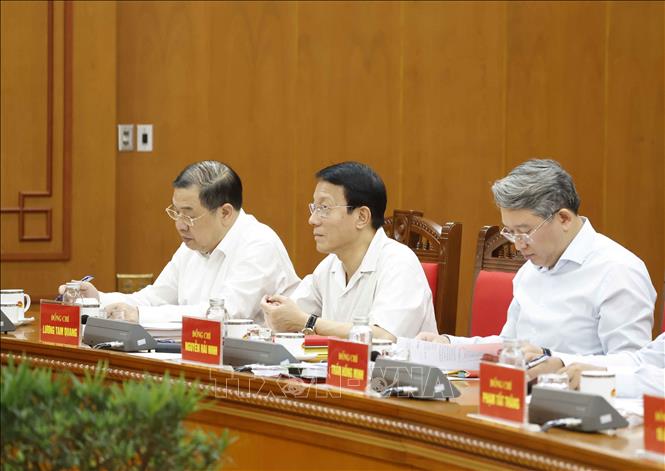 Các đại biểu tham dự cuộc làm việc. Ảnh: Thống Nhất – TTXVN