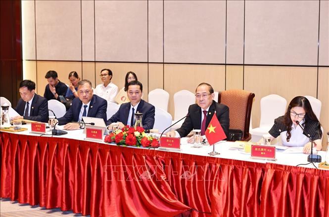 Đồng chí Hoàng Công Thủy, Phó Chủ tịch Ủy ban Trung ương MTTQ Việt Nam phát biểu. Ảnh: Minh Đức – TTXVN